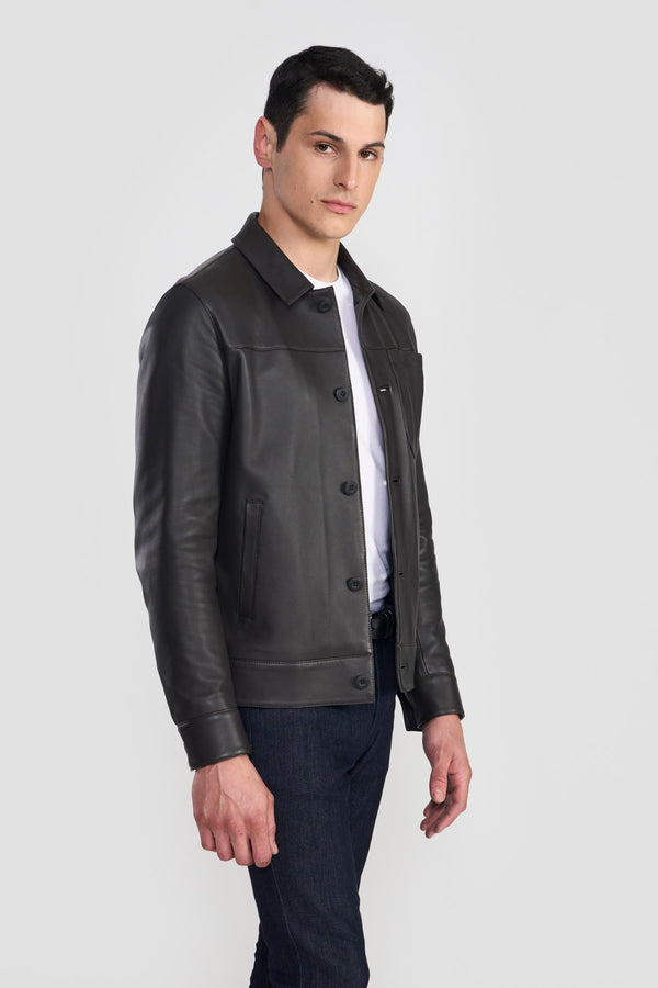 Brown Zayn Mens Leather Jacket