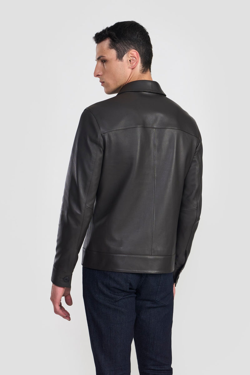 Brown Zayn Mens Leather Jacket