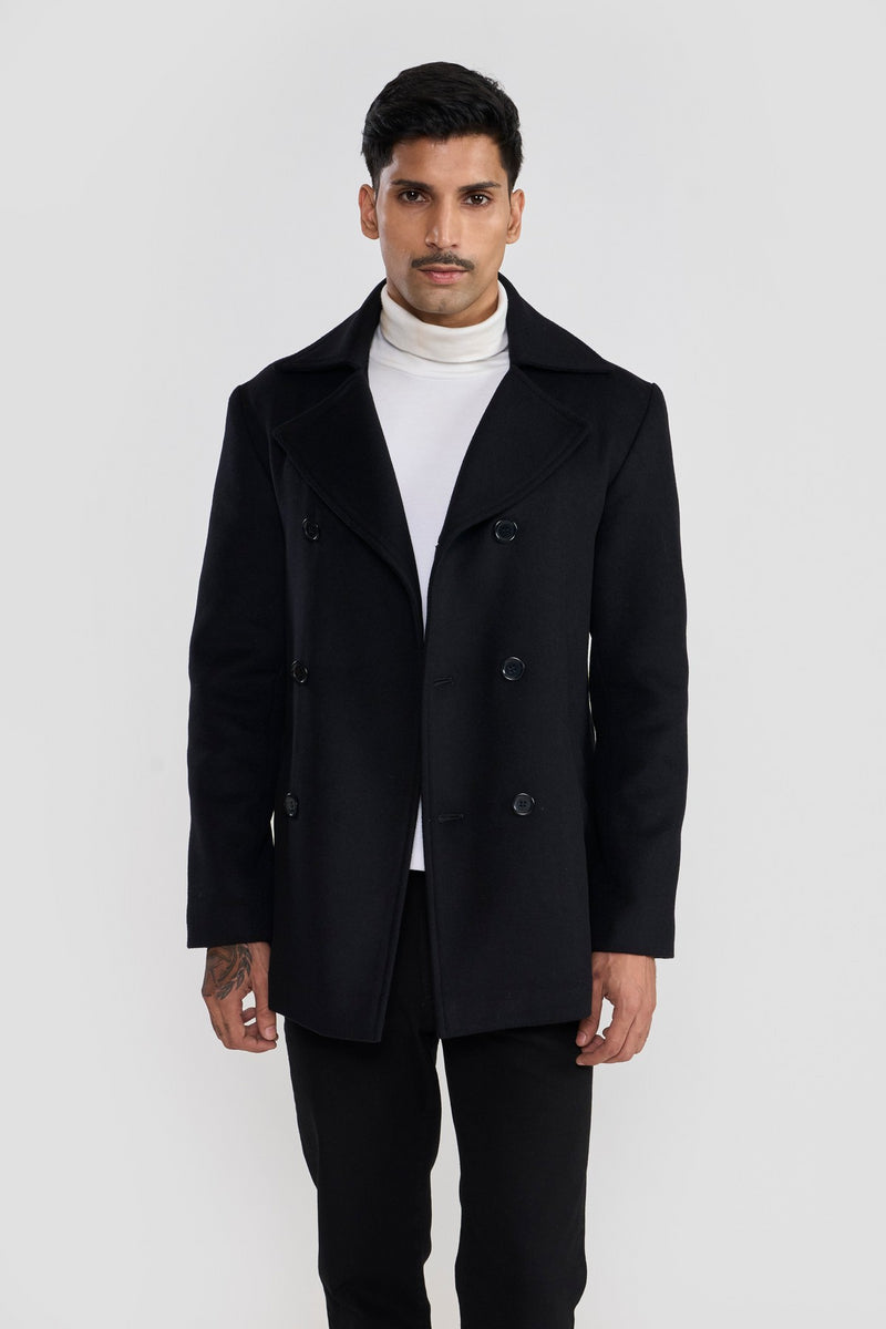 Black Mikel Mens Coat