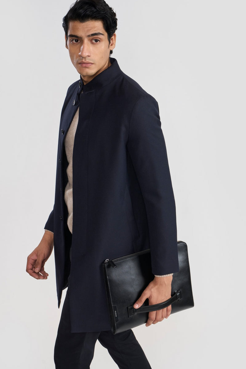 Navy Javier Men Wool Coat