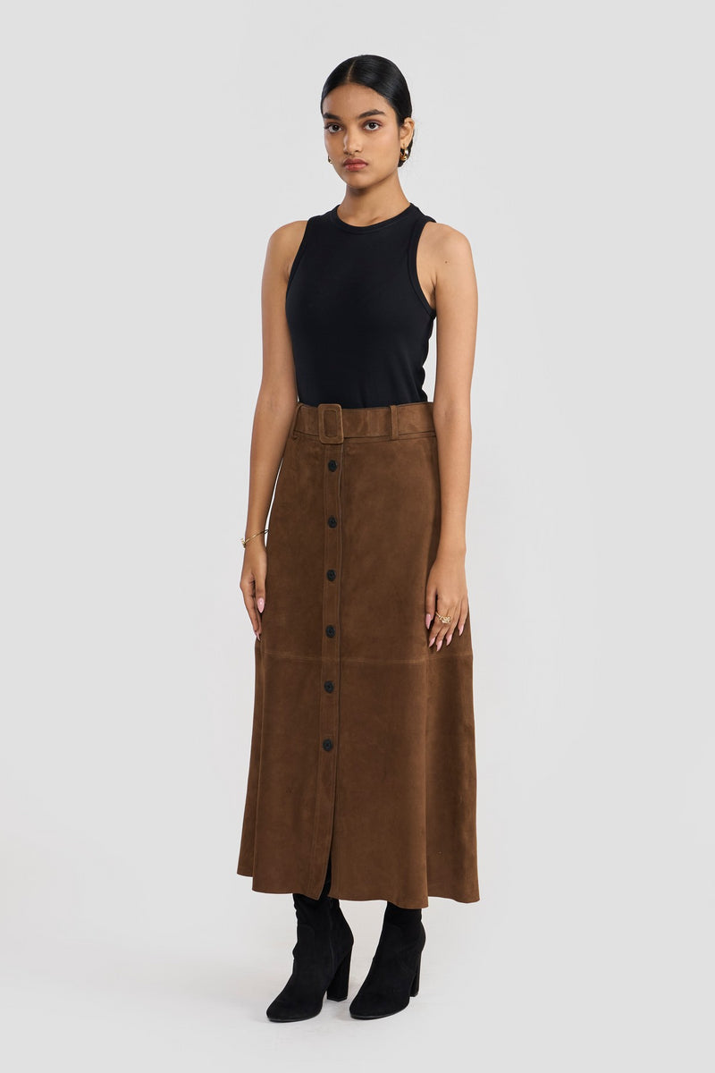 Cognac Serena Womens Skirt