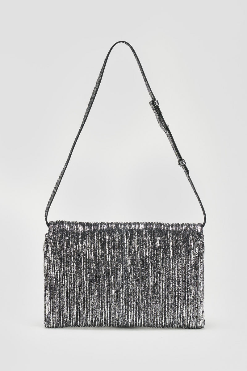 Silver Metallic Nova Clutch Bag