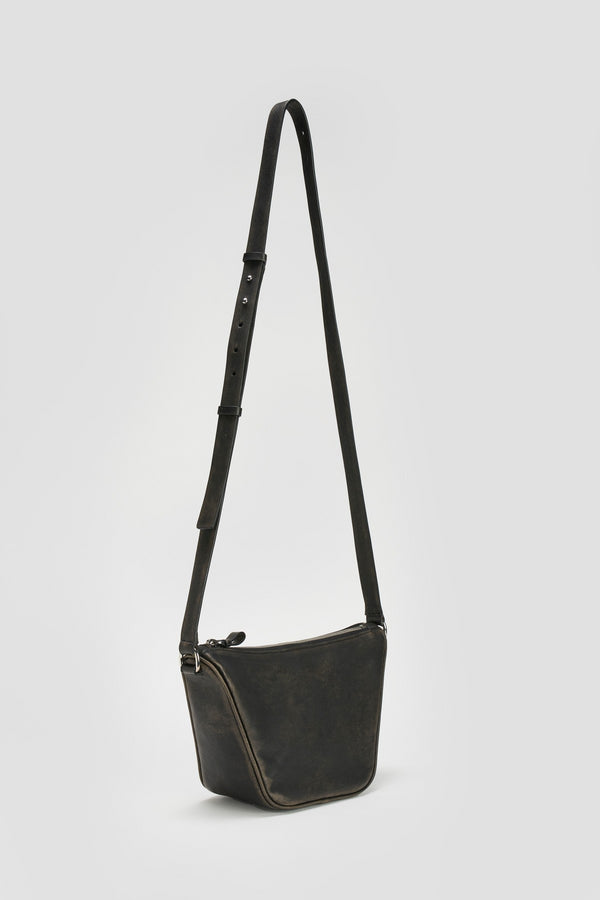 Distress Black Maren Shoulder Bag