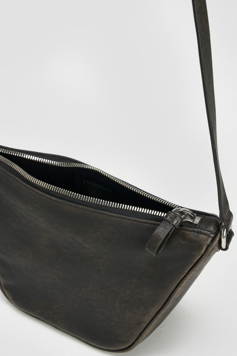 Distress Black Maren Shoulder Bag