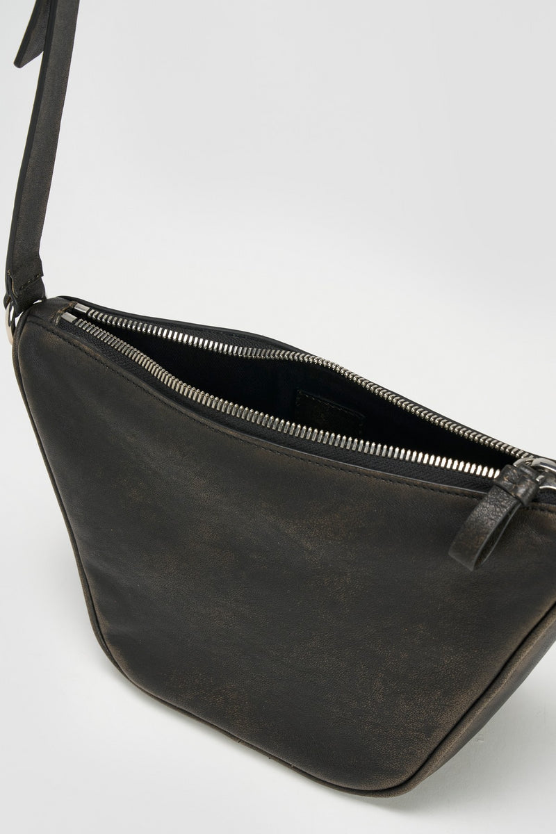 Distress Black Maren Shoulder Bag