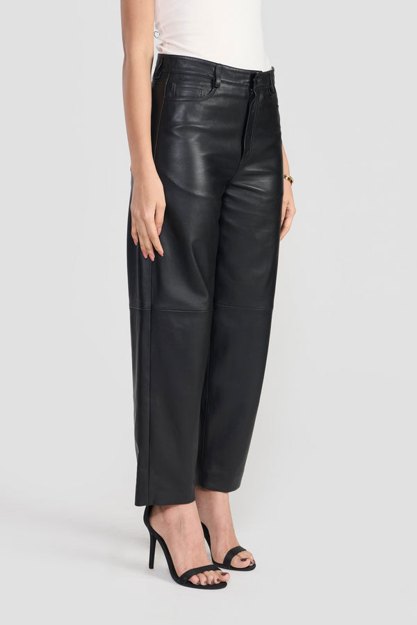 Black Ryleigh Leather Pant