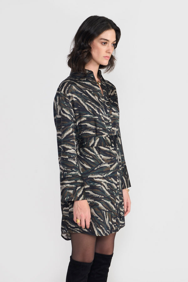 Jungle Print Olive Stella Women Dress