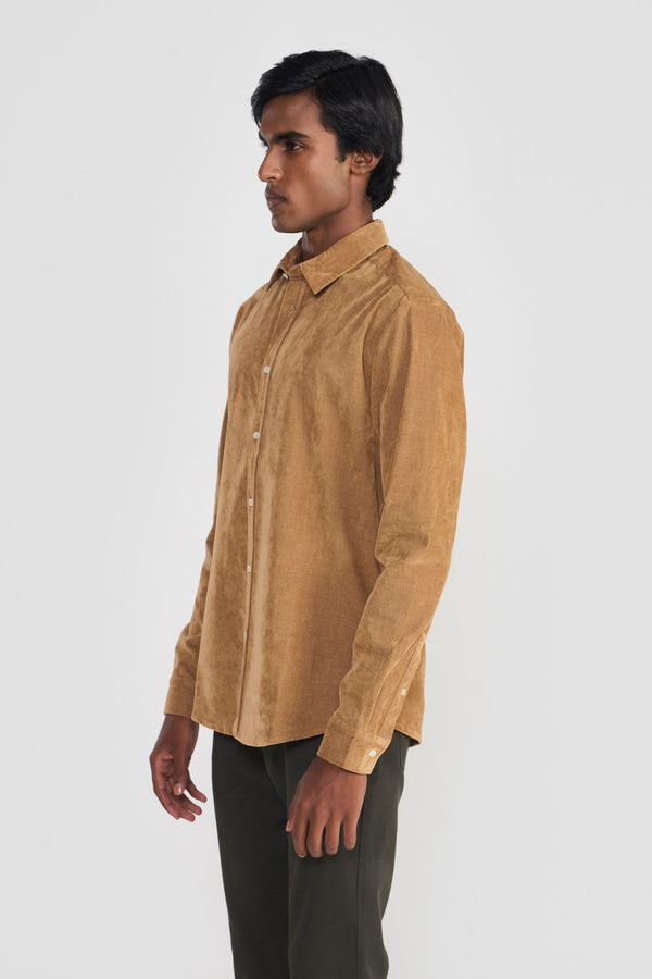 Mocha Beige Pietro Mens Full Sleeve Shirt