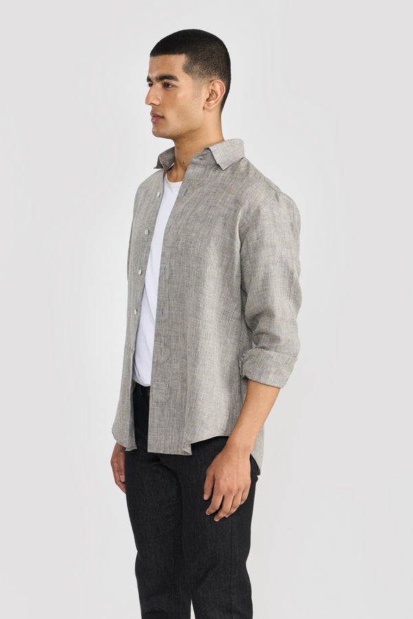 Melange Grey Ronan Men Shirt