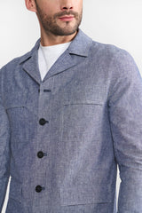 KENNETH OCEAN BLUE MEN'S SAFARI JACKET