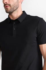 BRADY BLACK/ BLACK COLLAR MEN'S T-SHIRT