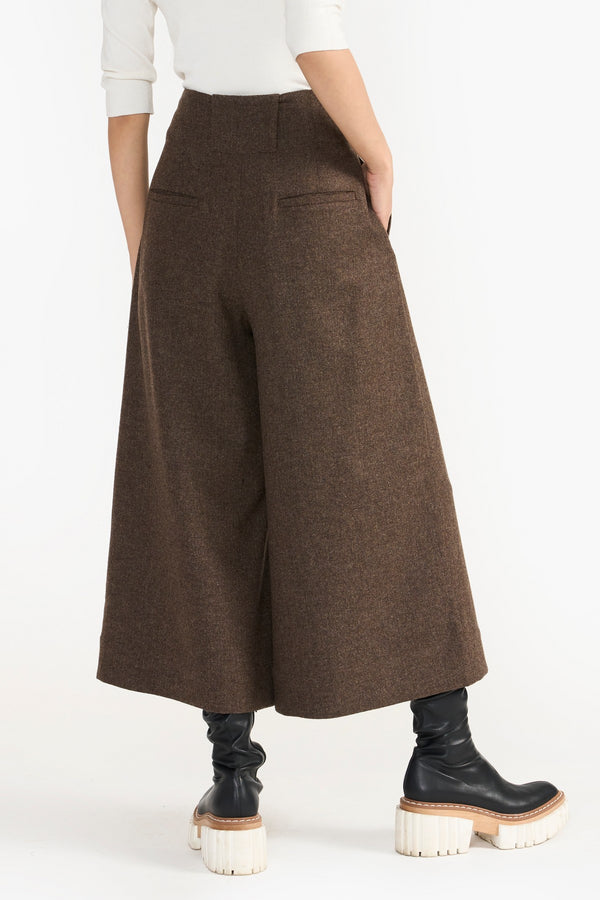 Brown Martha Pant Wool Trouser