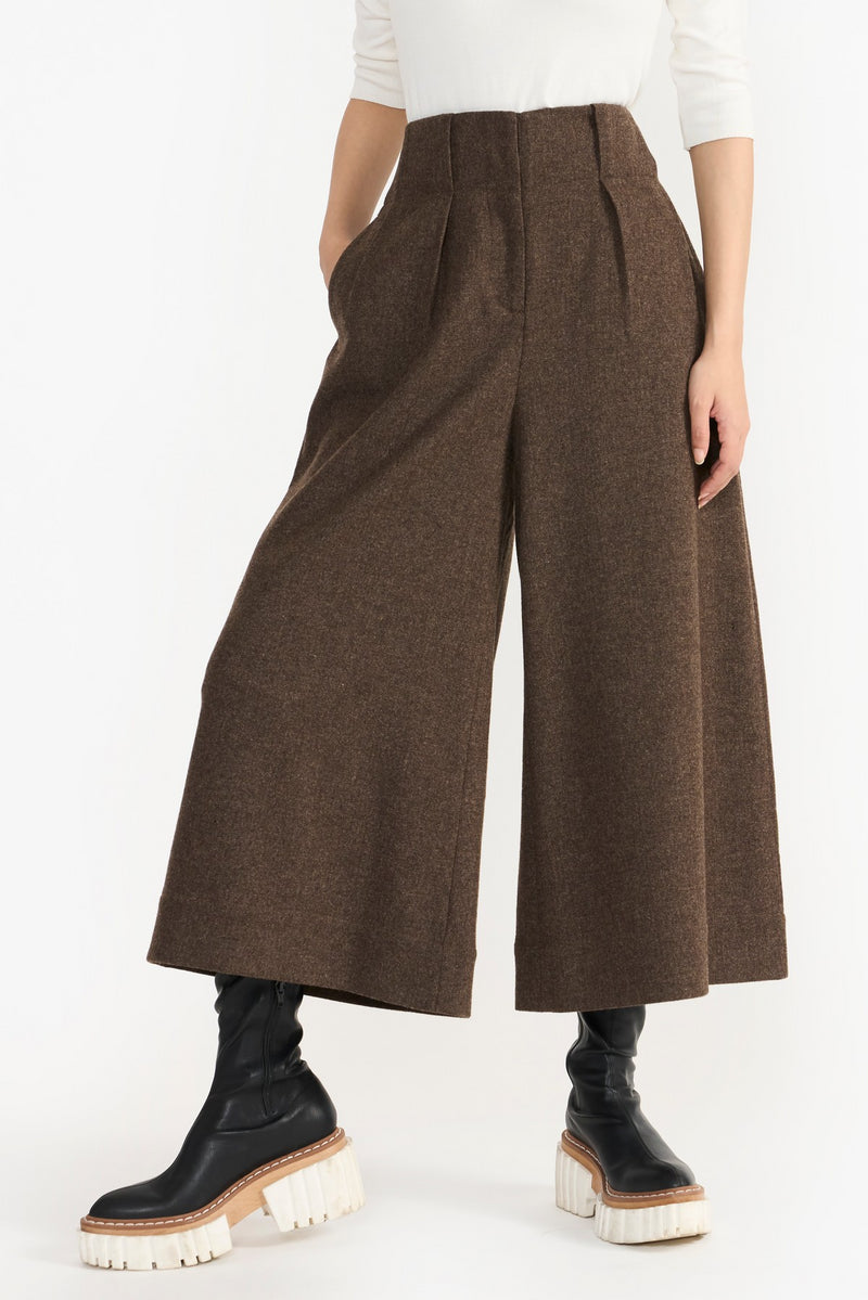 Brown Martha Pant Wool Trouser