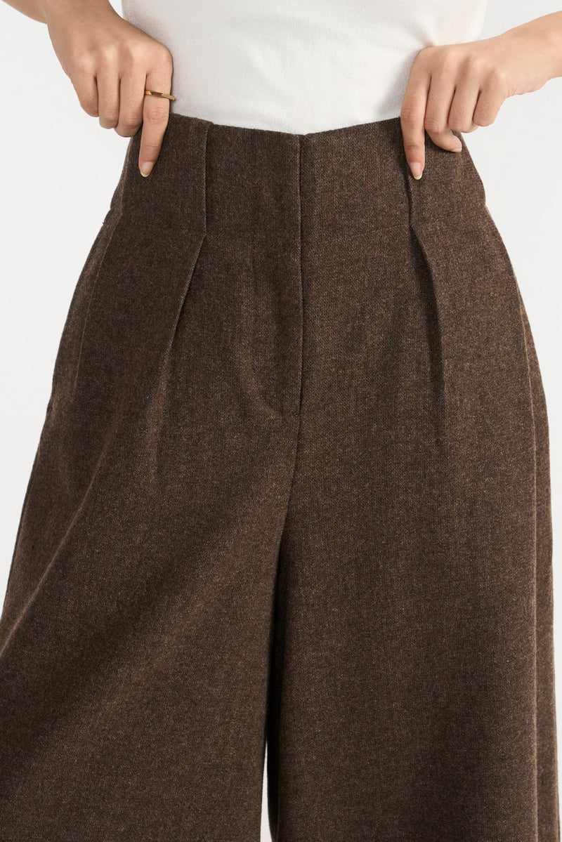 Brown Martha Pant Wool Trouser