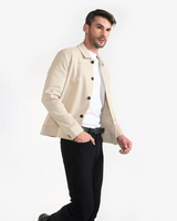 RUSSELL BEIGE MEN'S OVERSHIRT